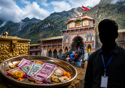 Scrutiny of offerings at Badrinath Dham intensified duty of accused employee changed.