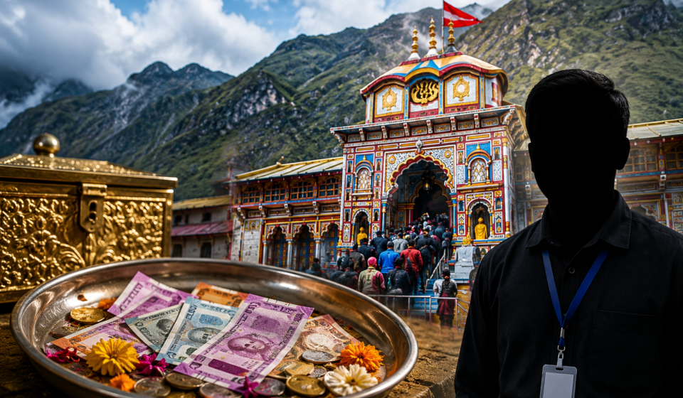Scrutiny of offerings at Badrinath Dham intensified duty of accused employee changed.